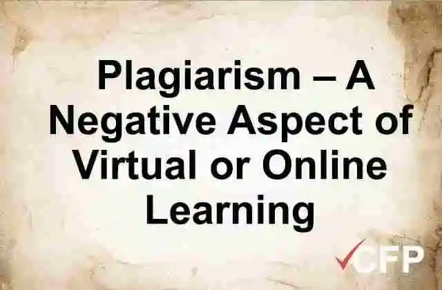Plagiarism for online learning