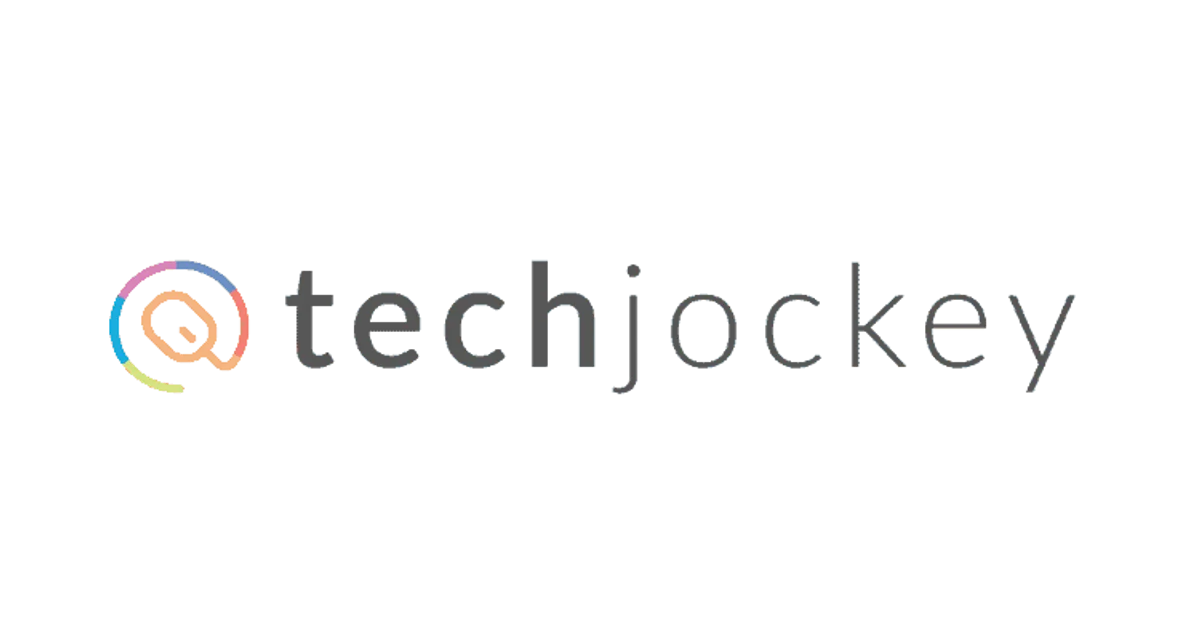 Techjockey logo featuring a modern design with a stylized letter 'T' and vibrant colors representing technology and innovation.